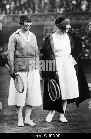 Suzanne Lenglen (1899 - 03 Jun 1926) - Suzanne Rachel Flore Lenglen (24 May 1899 4 July 1938) was a French tennis player who won 31 Grand Slam titles from 1914 through 1926. A flamboyant, trendsetting athlete, she was the first female tennis celebrity and one of the first international female sport stars, named La Divine (the divine one) by the French press.. Stock Photo