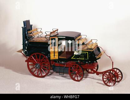 Model : Gurney's Steam Carriage 1825. Stock Photo