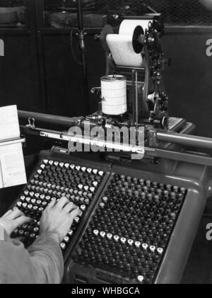 Monotype machine : the first fully mechanical typesetter Stock Photo