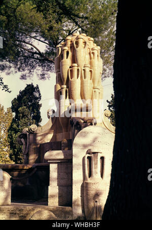 Fountain of the Amphorae , in the Piazza dell'Emporio , Rome , Italy . . Stock Photo