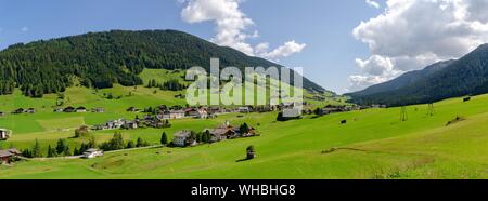 panoramic view across the mountain pass Kartitsch saddle in the Lesach valley Stock Photo