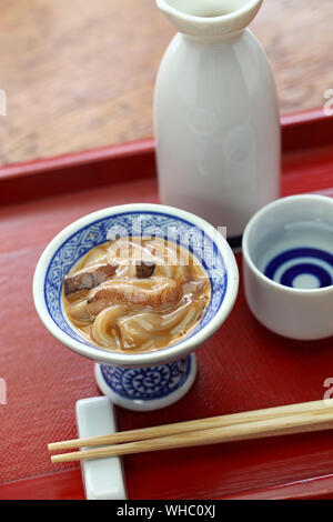 homemade ika no shiokara, salted fermented squid meat and liver, Japanese food Stock Photo