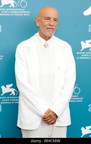 Venice, Italy. 01st Sep, 2019. John Malkovich at the Photocall to 'The New Pope' at the Venice Biennale 2019/76th Venice International Film Festival at the Palazzo del Casino. Venice, 01.09.2019 | usage worldwide Credit: dpa/Alamy Live News Stock Photo