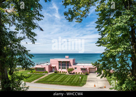 Florida Tropical House - 1933 World's Fair House in Beverly Shores Stock Photo