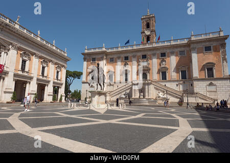 Municipality of Rome (Palazzo Senatorio) on Capitoline Square, Rome, Italy Stock Photo