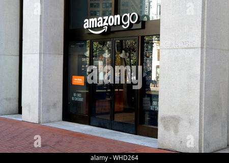 Exterior view of an Amazon Go retail store in downtown San Francisco ...
