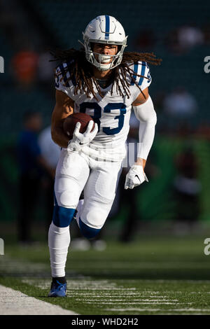 Indianapolis Colts cornerback Chris Milton (28) during NFL football  preseason game action between the Indianapolis Colts and the Cincinnati  Bengals at Paul Brown Stadium in Cincinnati, OH. Adam Lacy/CSM Stock Photo 