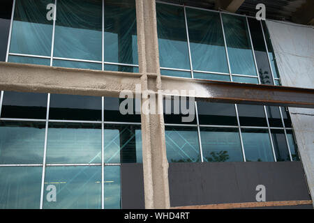 structural beams partially sprayed with anti corrosion protective coating navy pier chicago illinois united states of america Stock Photo