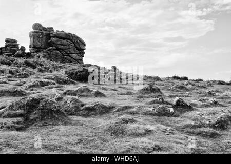 Views of unique Dartmoor rock formations and panoramas Stock Photo