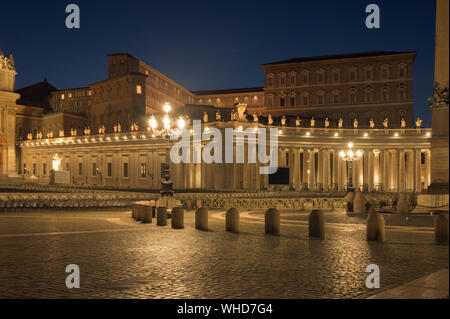 Saint Peter's Square and Apostolic Palace in Vatican Stock Photo