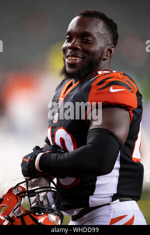 Cincinnati Bengals defensive back Brandon Wilson (40) runs during an NFL  preseason football game against the Washington Football Team, Friday, Aug.  20, 2021 in Landover, Md. (AP Photo/Daniel Kucin Jr Stock Photo - Alamy