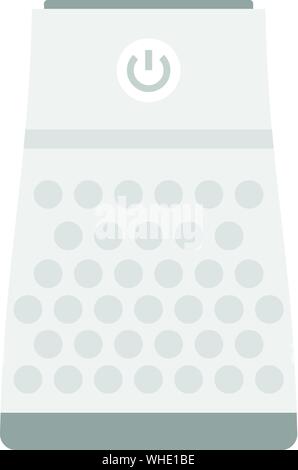 Grey smart speaker icon. Flat illustration of grey smart speaker vector icon for web design Stock Vector