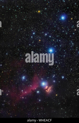 The Belt of Orion and the Horsehead Nebula Stock Photo - Alamy