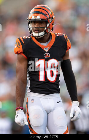 Indianapolis Colts wide receiver Marcus Johnson (16) during NFL football  preseason game action between the Indianapolis Colts and the Cincinnati  Bengals at Paul Brown Stadium in Cincinnati, OH. Adam Lacy/CSM Stock Photo 