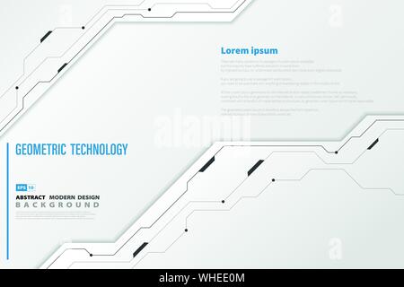 Abstract modern technology white template background. Use for presentation, tech, ad, artwork, headline design. illustration vector eps10 Stock Vector