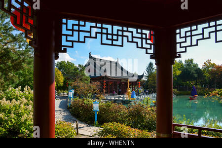 Montreal Botanical Garden (chinese garden), Quebec, CANADA. Stock Photo