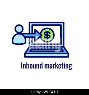 Social Media Ads Icon - advertising imagery, including social engagement Stock Vector