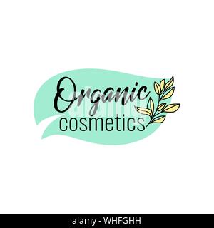 Brush style logo beauty and spa product, personal care Stock Vector