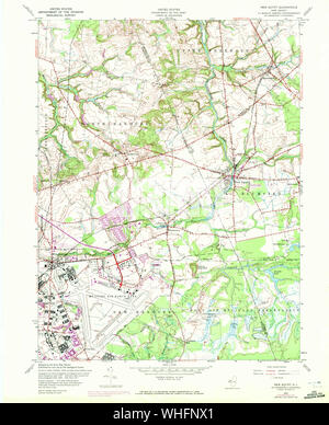 USGS TOPO Map New Jersey NJ New Egypt 254621 1957 24000 Restoration Stock Photo