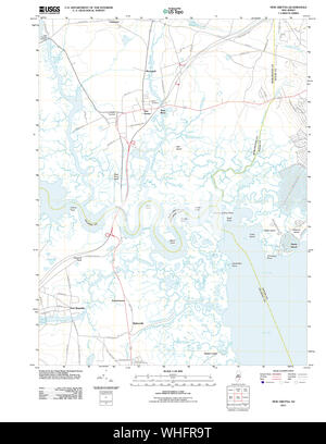 USGS TOPO Map New Jersey NJ New Gretna 20110426 TM Restoration Stock Photo