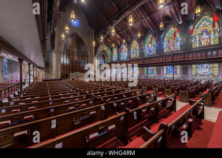 Interior of the First Presbyterian Church on Sixth Avenue in downtown Pittsburgh, Pennsylvania Stock Photo