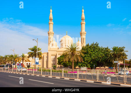 DUBAI, UAE - FEBRUARY 27, 2019: Jumeirah Mosque is a main mosque in Dubai city in UAE Stock Photo