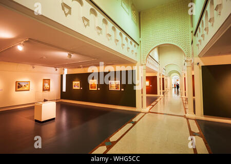 SHARJAH, UAE - MARCH 01, 2019: The Sharjah Art Museum is located in the centre of Sharjah city in United Arab Emirates or UAE