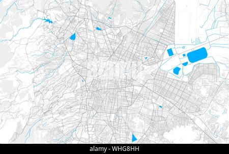 Rich detailed vector area map of Mexico City, Mexico City, Mexico. Map template for home decor. Stock Vector