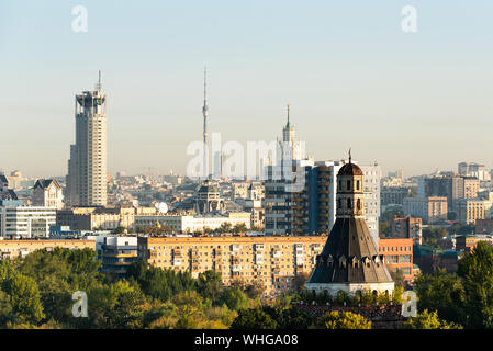 A view at the city of Moscow in Russia. Stock Photo