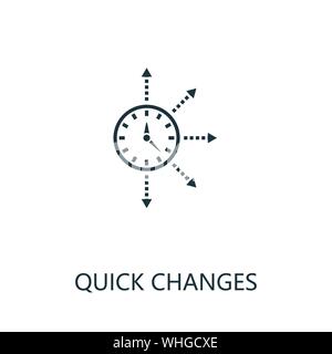 Quick Changes outline icon. Thin line concept element from productivity icons collection. Creative Quick Changes icon for mobile apps and web usage Stock Vector