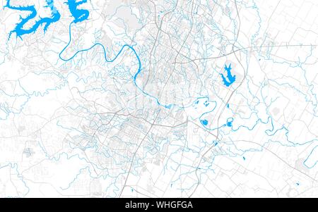 Austin map. Detailed vector map of Austin city administrative area ...