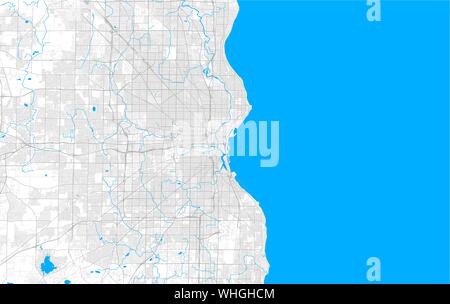 Milwaukee map. Detailed map of Milwaukee city administrative area ...