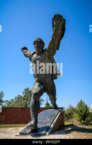 Budaors, Budapest, Hungary - Aug 19, 2008: Old Soviet style statue in the Memento Park. Budapest, Hungary Stock Photo