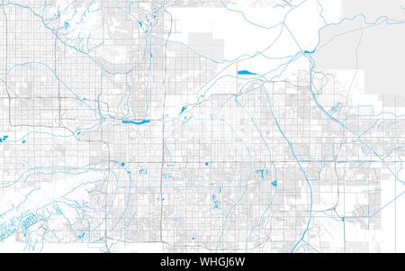 Mesa map. Detailed map of Mesa city administrative area. Cityscape ...