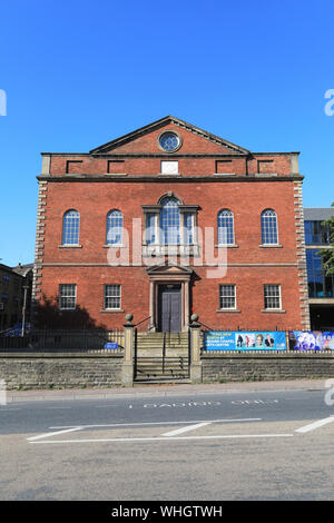 The historic Square Chapel, built in 1772, now used for films, theatre, live music, family shows, comedy and workshops, in Halifax, West Yorkshire, UK Stock Photo