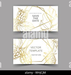 Vector Raspberry healthy food isolated. Black and white engraved ink art. Wedding background card decorative border. Stock Vector