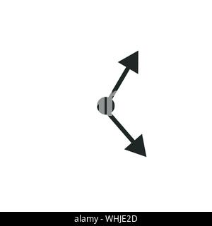 Clock rotation arrows arrowheads icon for mobile concept and web design. Time sync simpleSymbol, logo illustration. Stock Vector illustration isolated Stock Vector
