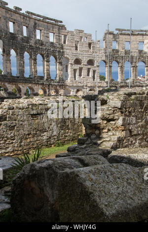 Ampitheater in Pula, Istria province, Croatia Stock Photo
