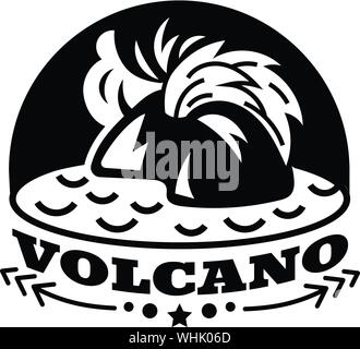 Volcano logo, simple style Stock Vector