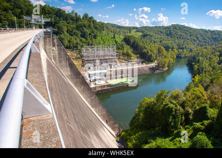 Hiwassee Lake Dam in Murphy, NC USA Stock Photo