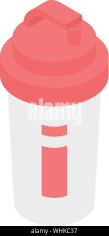 Plastic shaker icon, isometric style Stock Vector