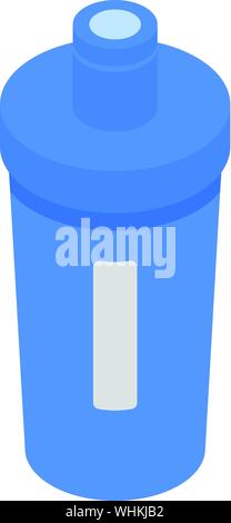 Blue shaker icon, isometric style Stock Vector