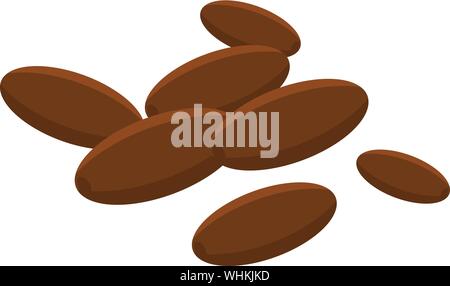 Cocoa nuts icon, isometric style Stock Vector