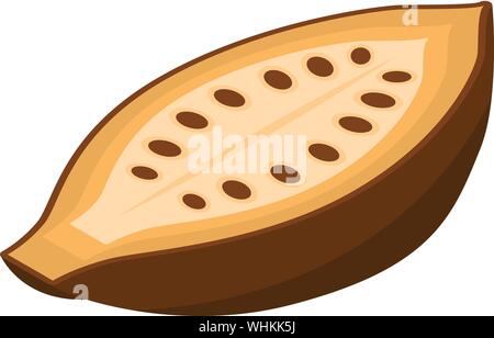 Half cocoa icon, isometric style Stock Vector