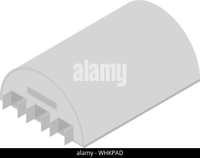 Military hangar icon, isometric style Stock Vector
