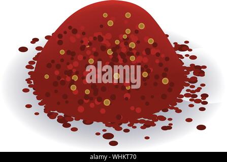 Chili powder icon, isometric style Stock Vector