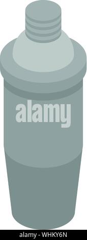 Metal shaker icon, isometric style Stock Vector