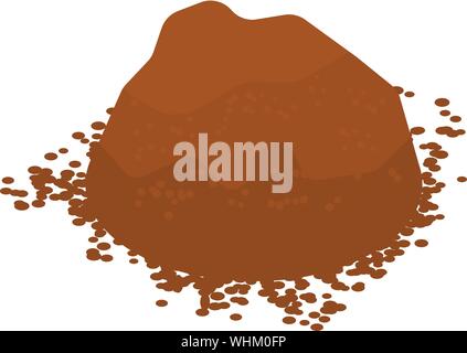 Cocoa powder icon, isometric style Stock Vector