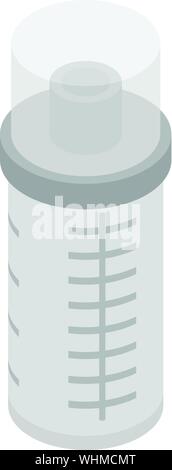 Baby shaker icon, isometric style Stock Vector