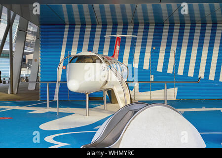 ZURICH, SWITZERLAND - CIRCA OCTOBER, 2018: playground at Zurich International Airport. Stock Photo